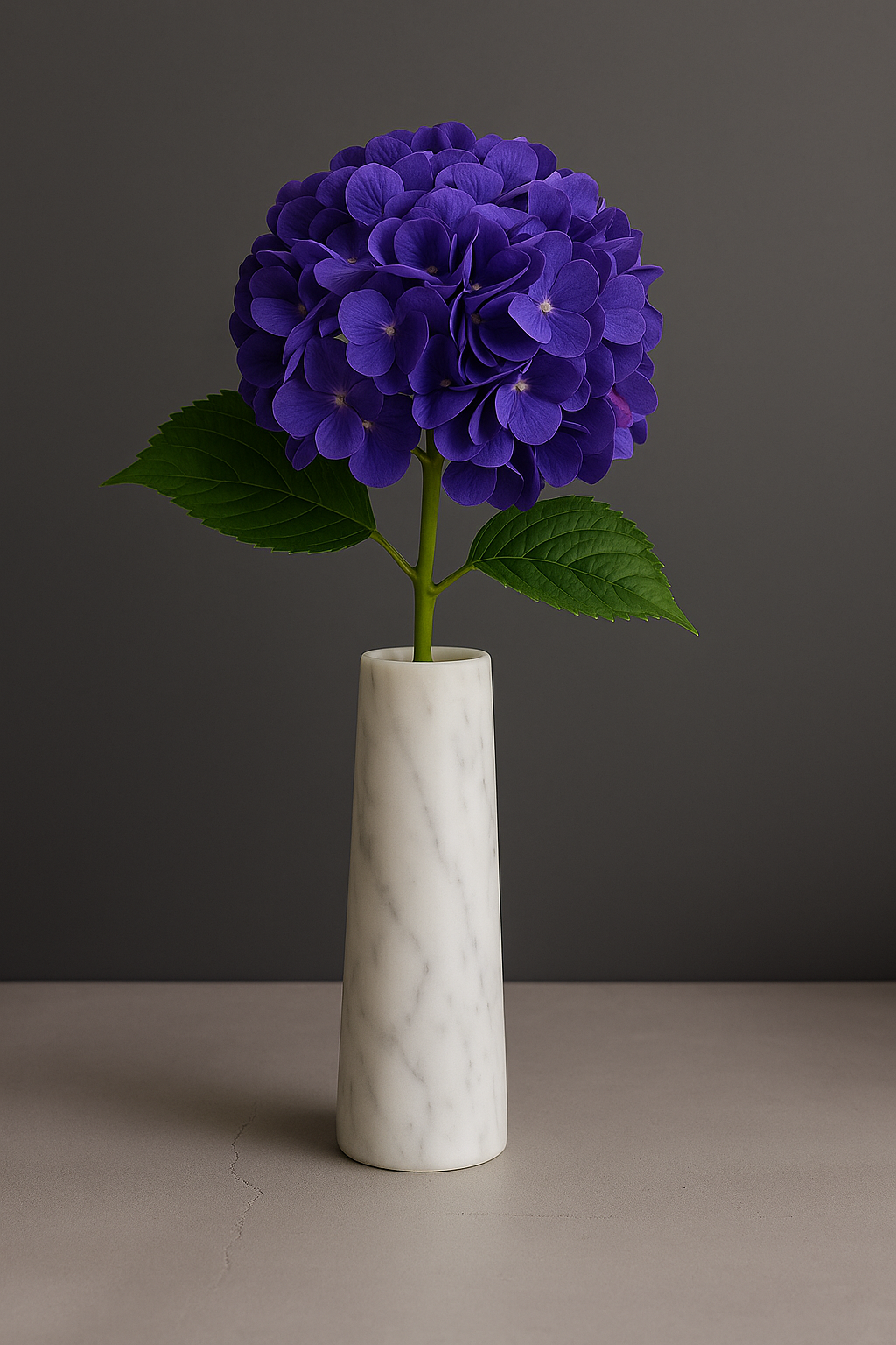 Purple Silk Hydrangea stem 60 cm – Soft Touch, Lifelike & Elegant