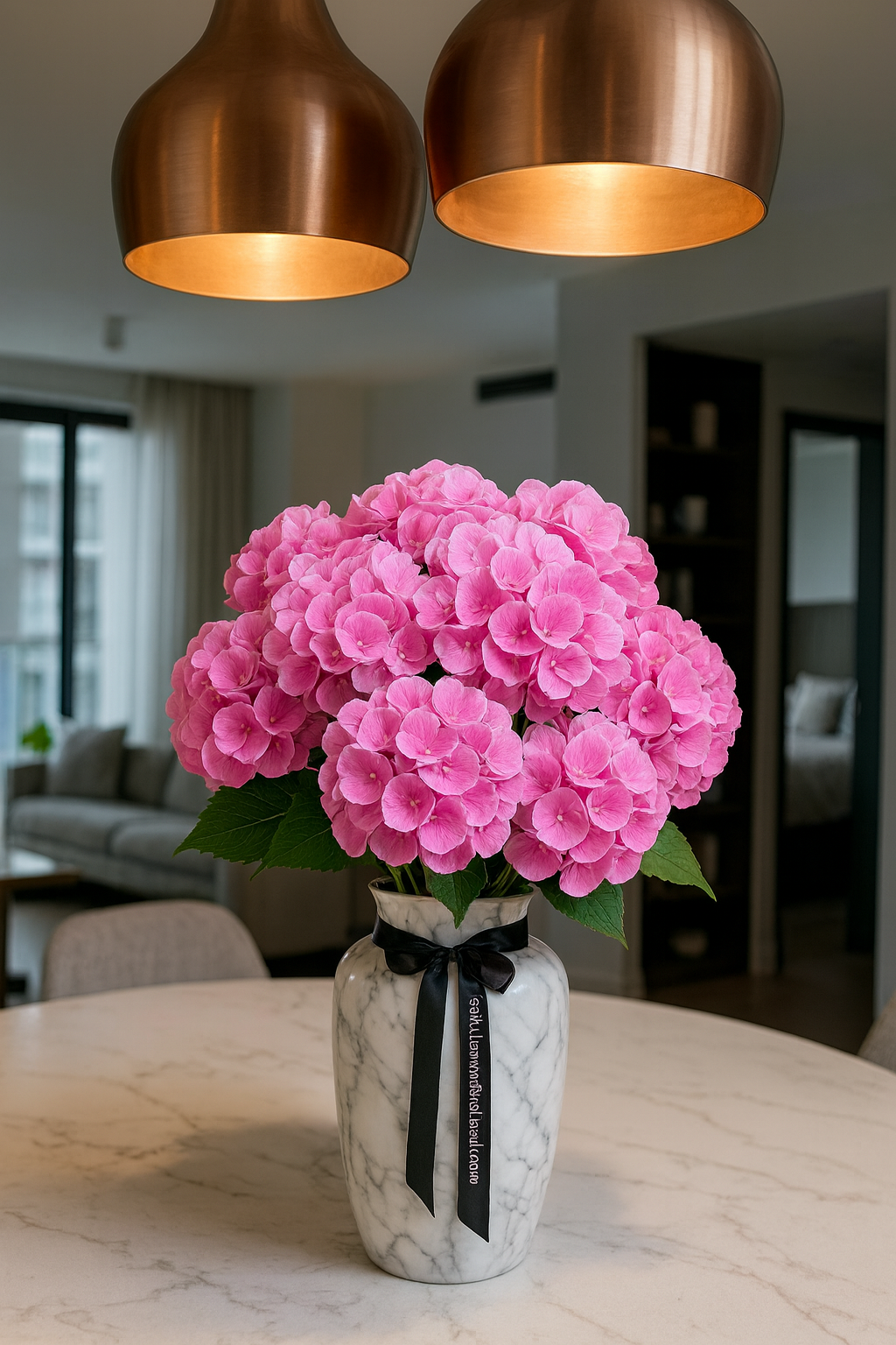 Silk Hydrangea stem 60 cm – Soft Touch, Lifelike & Elegant