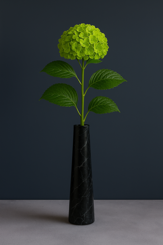 Green Silk Hydrangea stem 60 cm – Soft Touch, Lifelike & Elegant