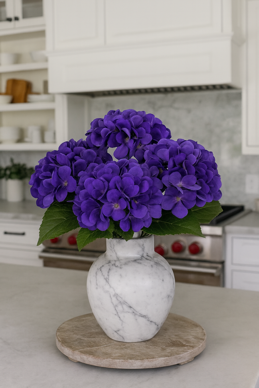 Purple Silk Hydrangea stem 60 cm – Soft Touch, Lifelike & Elegant
