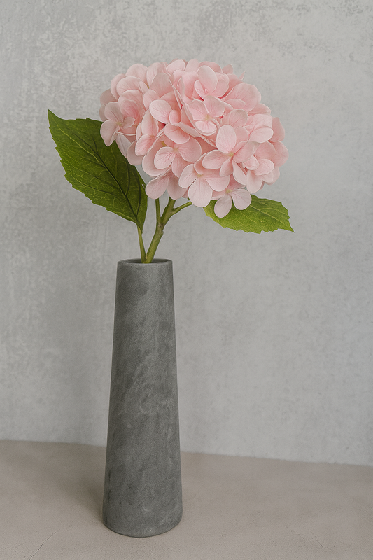 Light Pink Silk Hydrangea stem 60 cm – Soft Touch, Lifelike & Elegant